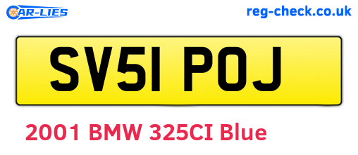 SV51POJ are the vehicle registration plates.
