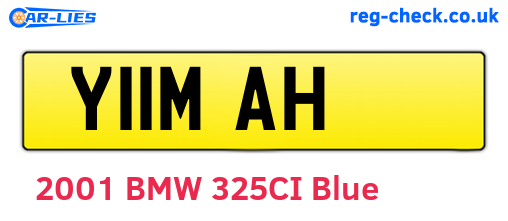 Y11MAH are the vehicle registration plates.