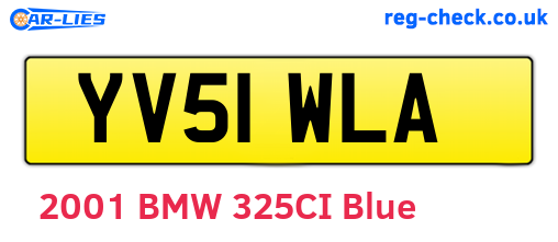 YV51WLA are the vehicle registration plates.