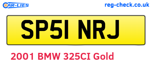 SP51NRJ are the vehicle registration plates.