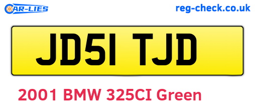 JD51TJD are the vehicle registration plates.