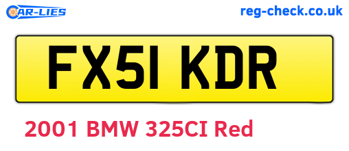 FX51KDR are the vehicle registration plates.