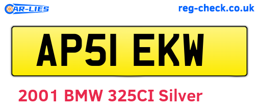 AP51EKW are the vehicle registration plates.