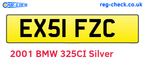 EX51FZC are the vehicle registration plates.