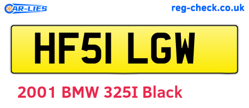 HF51LGW are the vehicle registration plates.