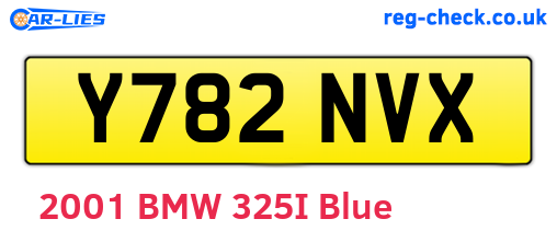 Y782NVX are the vehicle registration plates.