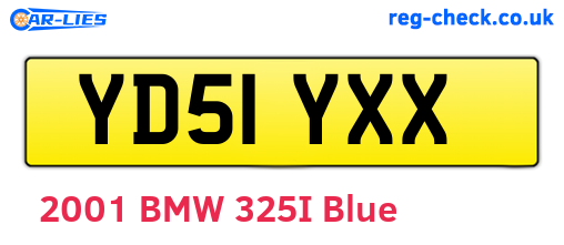 YD51YXX are the vehicle registration plates.