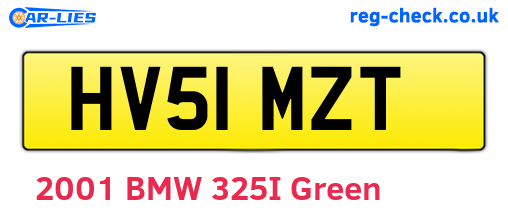 HV51MZT are the vehicle registration plates.