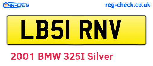 LB51RNV are the vehicle registration plates.
