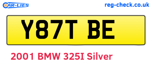 Y87TBE are the vehicle registration plates.