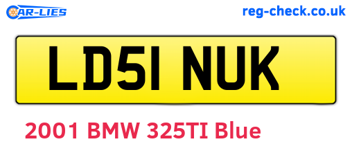 LD51NUK are the vehicle registration plates.