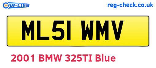 ML51WMV are the vehicle registration plates.