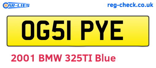 OG51PYE are the vehicle registration plates.