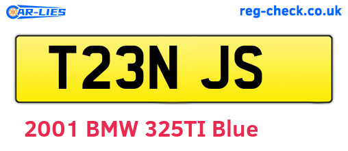 T23NJS are the vehicle registration plates.
