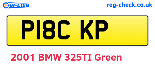 P18CKP are the vehicle registration plates.