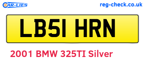 LB51HRN are the vehicle registration plates.