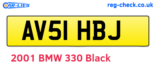 AV51HBJ are the vehicle registration plates.