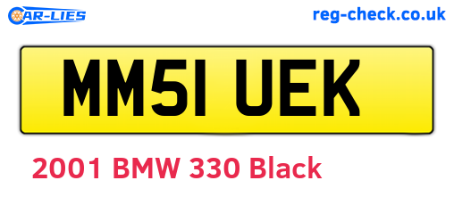 MM51UEK are the vehicle registration plates.