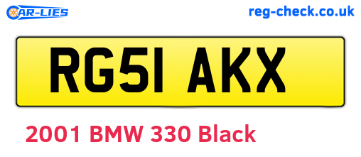 RG51AKX are the vehicle registration plates.