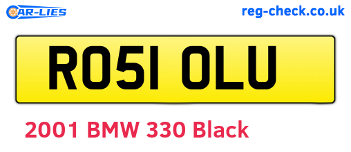 RO51OLU are the vehicle registration plates.