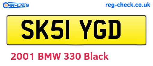 SK51YGD are the vehicle registration plates.