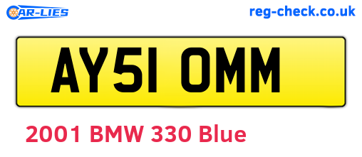 AY51OMM are the vehicle registration plates.