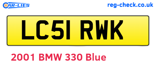 LC51RWK are the vehicle registration plates.