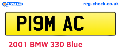 P19MAC are the vehicle registration plates.