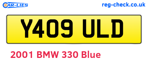 Y409ULD are the vehicle registration plates.