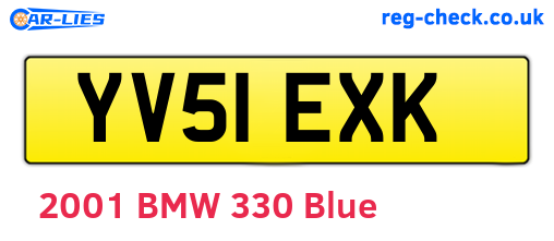 YV51EXK are the vehicle registration plates.