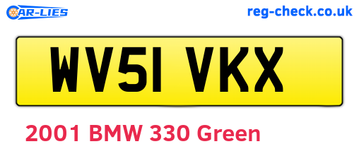 WV51VKX are the vehicle registration plates.