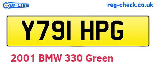 Y791HPG are the vehicle registration plates.