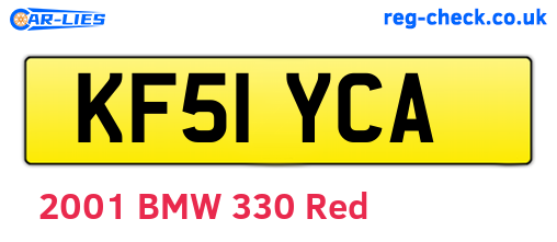 KF51YCA are the vehicle registration plates.