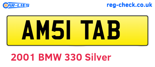 AM51TAB are the vehicle registration plates.