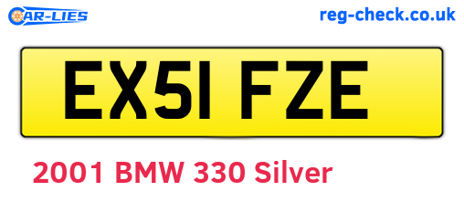 EX51FZE are the vehicle registration plates.