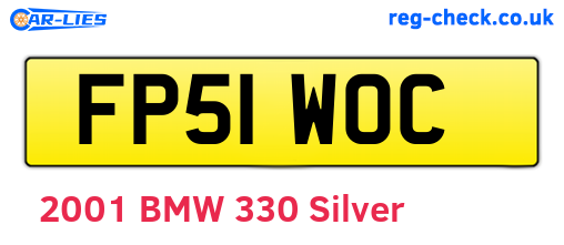 FP51WOC are the vehicle registration plates.