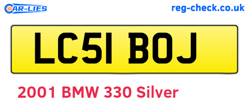 LC51BOJ are the vehicle registration plates.