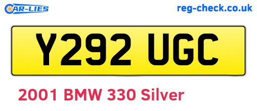 Y292UGC are the vehicle registration plates.