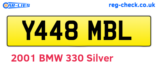 Y448MBL are the vehicle registration plates.