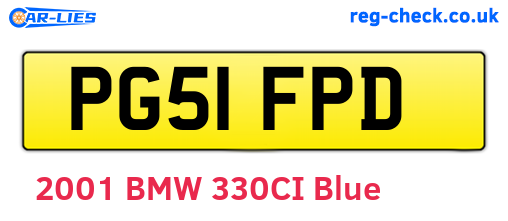 PG51FPD are the vehicle registration plates.