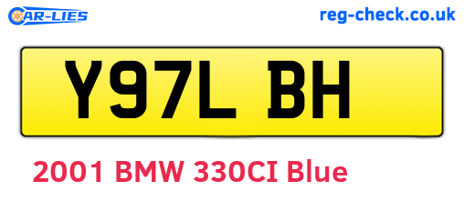 Y97LBH are the vehicle registration plates.