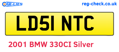 LD51NTC are the vehicle registration plates.