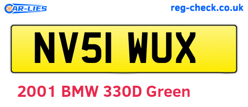 NV51WUX are the vehicle registration plates.