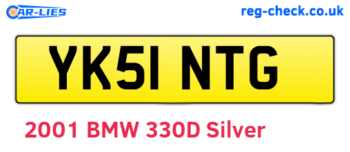 YK51NTG are the vehicle registration plates.