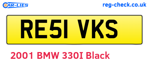 RE51VKS are the vehicle registration plates.