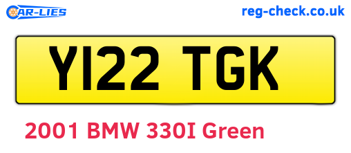 Y122TGK are the vehicle registration plates.