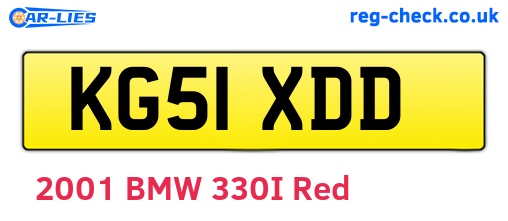 KG51XDD are the vehicle registration plates.