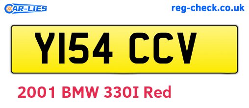 Y154CCV are the vehicle registration plates.