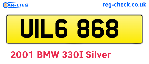 UIL6868 are the vehicle registration plates.