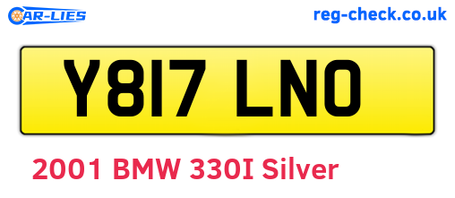 Y817LNO are the vehicle registration plates.